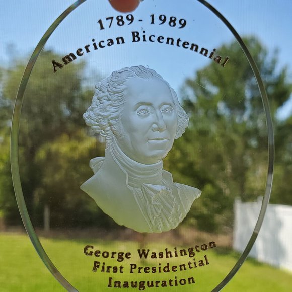 Hallmark George Washington bicentennial Acrylic Ornament Dated 1989 - Picture 15 of 15
